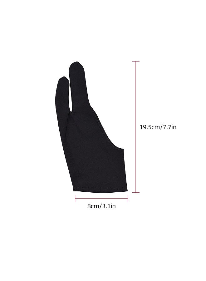 Two-Finger Free Size Drawing Glove Artist Tablet Painting Glove for Right & Left Hand Compatible with Huion/Wacom/BOSTO/UGEE/VINSA Graphics Drawing Tablets Monitor  - Image 4