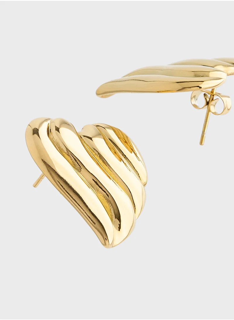 ستورتز Spiral Heart Earrings - Gold