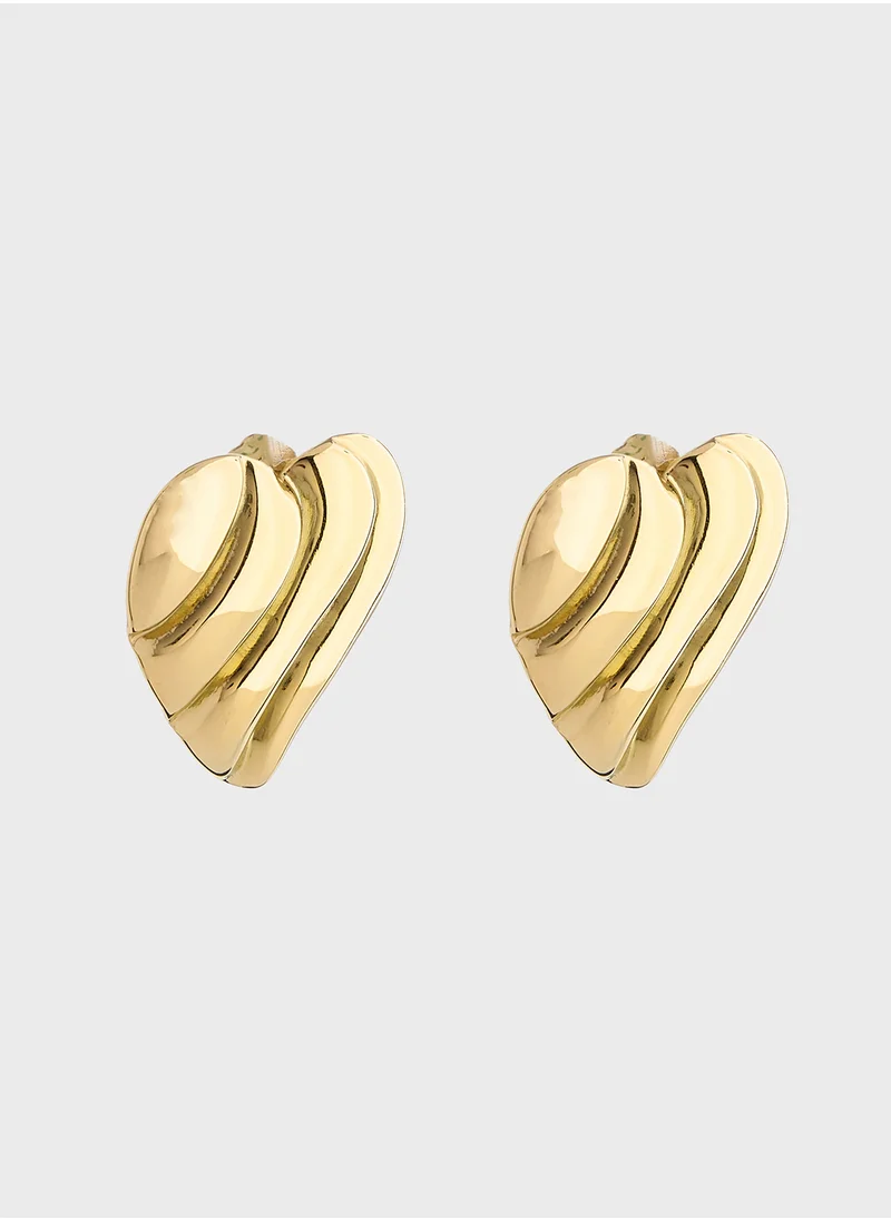ستورتز Spiral Heart Earrings - Gold