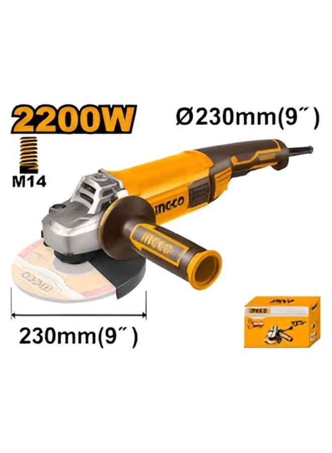 إنجكو صاروخ جلخ إنجكو AG220018 – 2200 واط، 230 مم، أداة كهربائية قوية للقطع والطحن، مناسبة للمعادن والخرسانة - Image 2