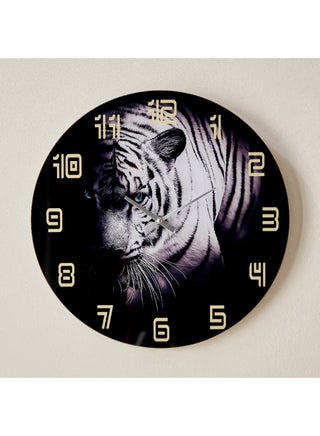 Fero Tiger Clock with Tinted Glass 38 x 38 x 4.5 cm - pzsku/Z3AE7D89FAD071227AED7Z/45/_/1723711512/8c301b2e-1cd4-484e-bf2e-6cf67e8aba9a