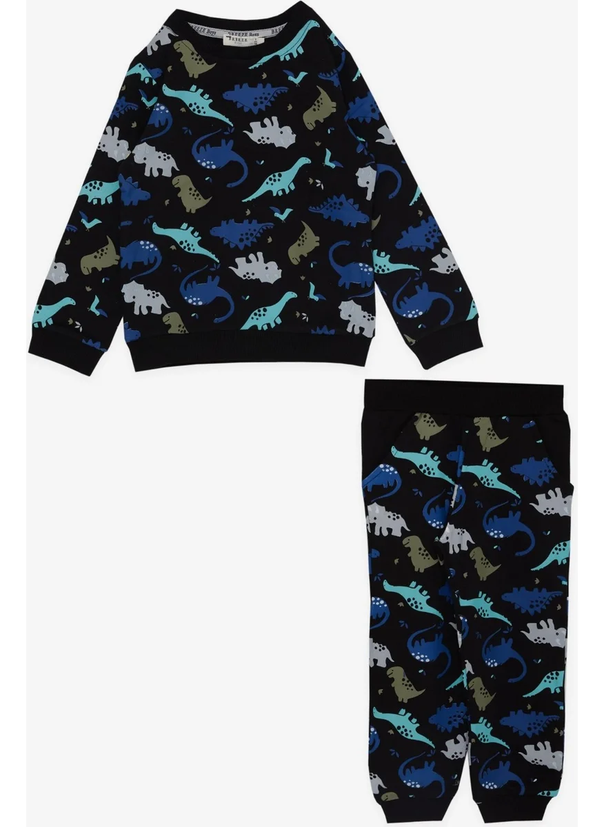 بريز Girls & Boys Boys Tracksuit Set Dinosaur Patterned 1-4 Years, Black