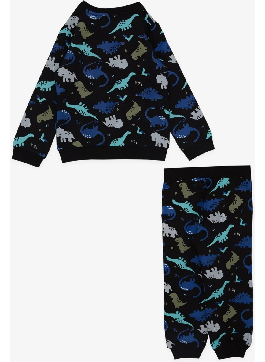 بريز Girls & Boys Boys Tracksuit Set Dinosaur Patterned 1-4 Years, Black