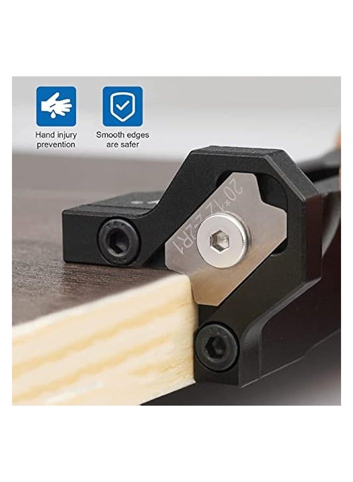 PROMASS Woodworking Edge Trimmer, Manual Wood Planer Arc Scraper Chamfer Planer, Corner Planers Flattening for Wood, Wood Smoothing Planer Tool Small Hand Planer for Quick Edge Trimming of Wood (R1) - Image 2