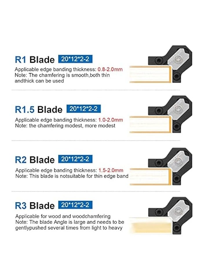 PROMASS Woodworking Edge Trimmer, Manual Wood Planer Arc Scraper Chamfer Planer, Corner Planers Flattening for Wood, Wood Smoothing Planer Tool Small Hand Planer for Quick Edge Trimming of Wood (R1) - Image 5