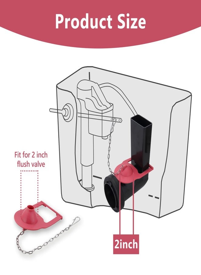 OasisFlow Toilet Flush Valve Assembly Kit Compatible with Kohler 471147, Flush Valve Kit with 2-Inch Toilet Flapper and Chain - Image 2