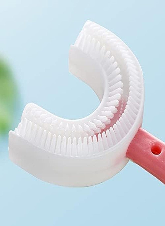 Meliora U Shaped Toothbrush for Kids, Food Grade Soft Silicone Brush Head, 360° Oral Teeth Cleaning Tools, Children Infant U Shape Manual Toothbrush (1.5 to 6 Years | Pack of 4) - Image 2