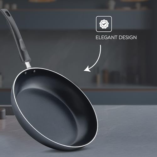 Judge By Prestige 26Cm (2.3L) Everyday Non-Stick Fry Pan (Aluminium) |Low Oil Cooking | Easy to Clean |Cool Touch Handle, Black - Image 4