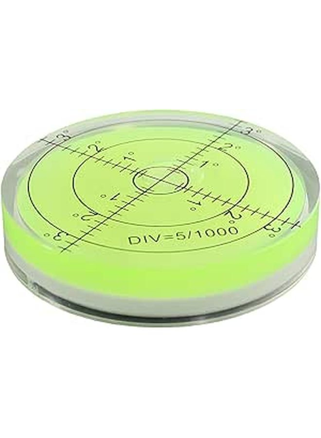 Green Round Acrylic Bubble Level Tool 2 36 In With Alignment Line For Carpentry And DIY Projects - Image 1