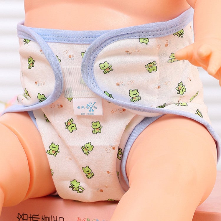 Doodle Play Baby Cartoon Diapers Cotton Breathable Leak-Proof Single Layer Baby Diapers - Image 3