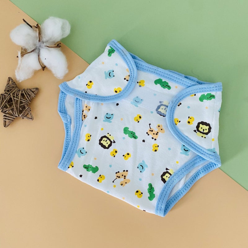 Doodle Play Baby Cartoon Diapers Cotton Breathable Leak-Proof Single Layer Baby Diapers - Image 1