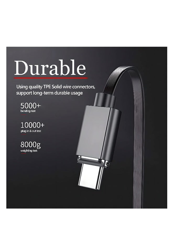 كابل شحن USB، كابل شحن مغناطيسي قابل للسحب 3 في 1، كابل شحن متعدد بطول 3 أقدام للسفر، متوافق مع أجهزة USB من النوع C و Micro USB وأجهزة iPhone - Image 4