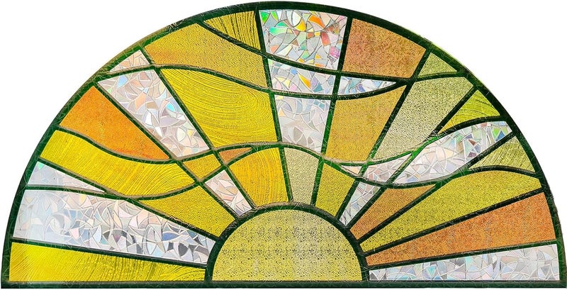 ADD.HERES Stained Glass Window Film Privacy for Glass Windows, Window Privacy Film UV Blocking Static Cling for Home Kitchen Office Bathroom, Sunshine Catcher 45x80D - Image 2