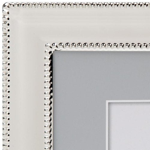 Siena Double Border Bead Silver Picture Frame  Tarnish Resistant Finish  Perfect Photo Frame for any End Table Credenza  Shelf  Nightstand  Silver 4x6 - Image 3