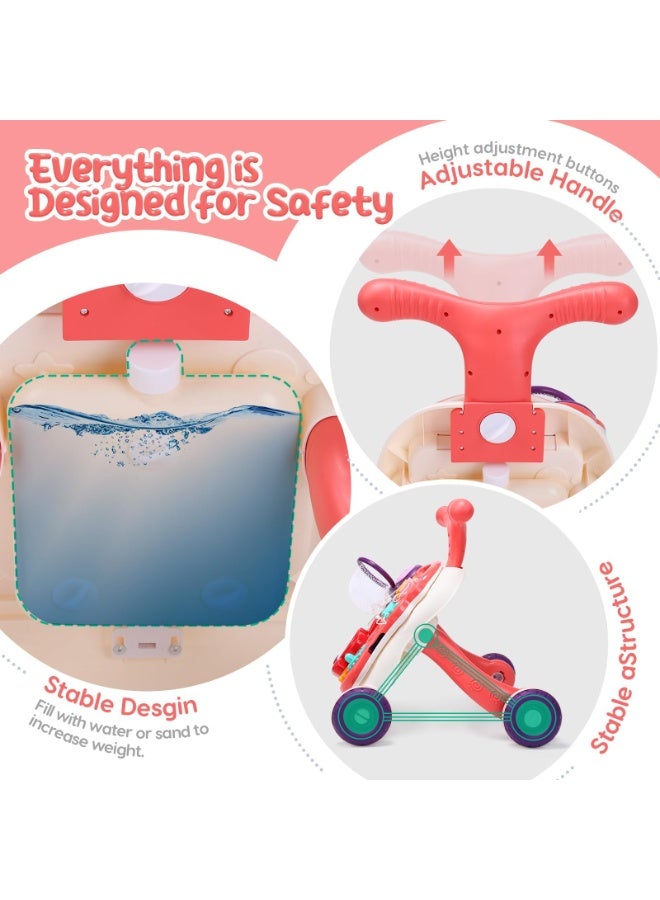 زيريفام مشاية تعليمية للأطفال، مشاية تعليمية متعددة الوظائف 2 في 1 مع مركز أنشطة للجلوس والوقوف، ألعاب تعليمية مبكرة للمشي بالدفع مع مركز أنشطة قابل للفصل للأطفال الرضع والأطفال الصغار من عمر 12 شهرًا فأكثر - Image 4