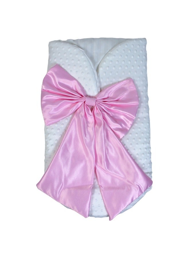 Baby Blanket Swaddle Sleeping Bag With A Bow & Cap for Newborn Easy to Carry - Image 3