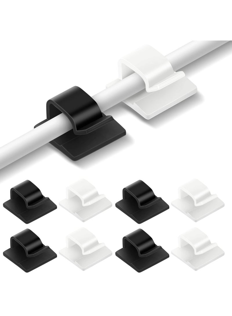 Excefore Cable Clips, Adhesive Cable Organizer Cord Holder Wire Clip Wire Management Self Adhesive Hooks Wire Holder for Office,Home 100 Pcs - Image 1