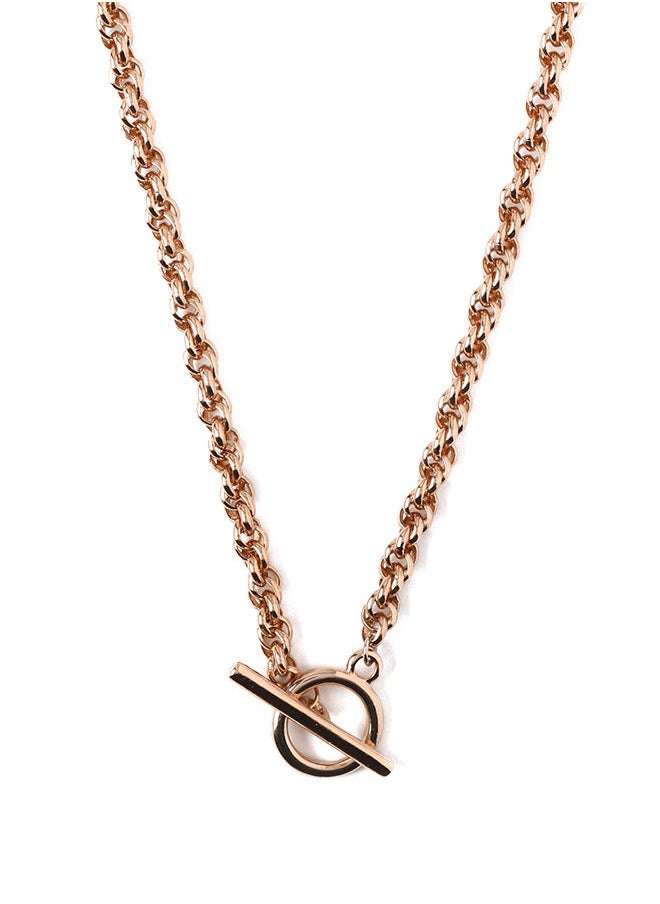 ORELIA LONDON قلادة على شكل سلسلة سميكة على شكل حرف T  - Image 1