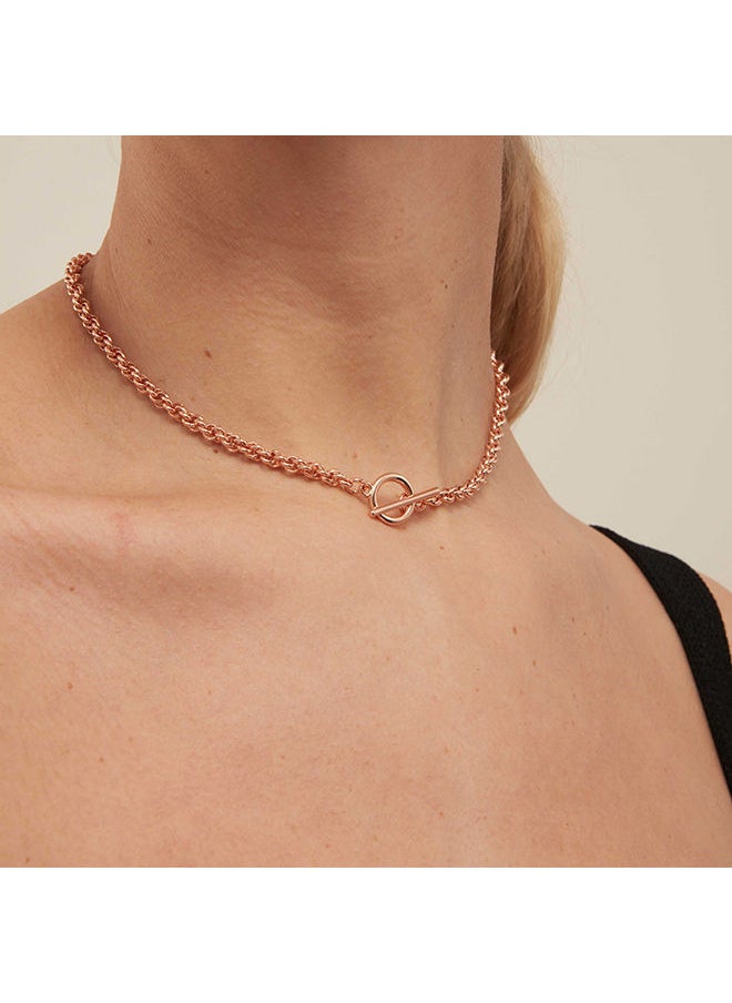 ORELIA LONDON قلادة على شكل سلسلة سميكة على شكل حرف T  - Image 3