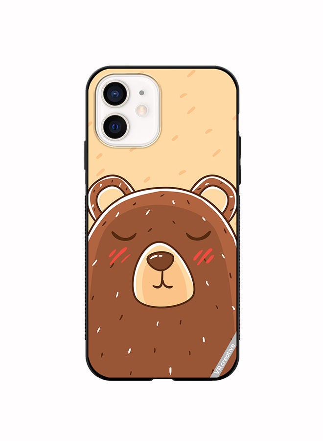 VR CREATIVE Protective Case Cover For Apple iPhone 12 mini Sleeping Bear Design Multicolour - Image 1