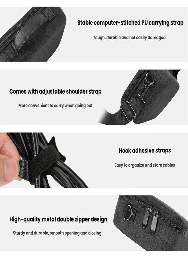 STOYOBE Hard Shell EVA Carrying Case Portable Shoulder Messenger Bag, Shockproof Travel Storage Case Compatible with Mac Mini M4 / M4 Pro 2024 (Black) - Image 5