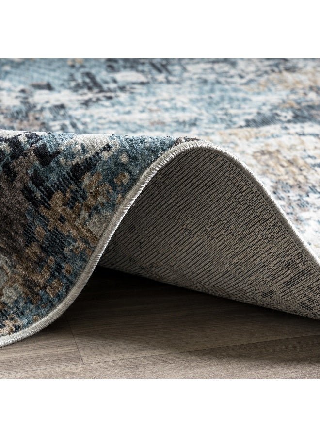 Boutique Blanche Aberdeen Abstract Rug, Blue 160*230Cm - Image 5