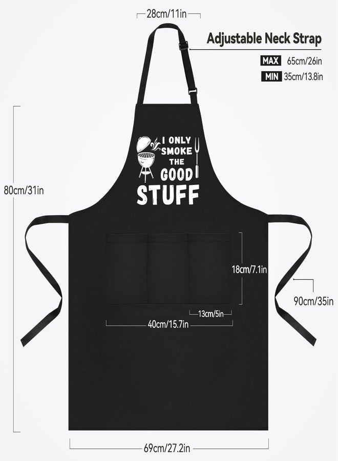 NLUS Funny Aprons for Men, Men’s Funny Chef Cooking Grilling BBQ Apron with 3 Pockets, Gifts for Christmas Father's Day Birthday - Image 2