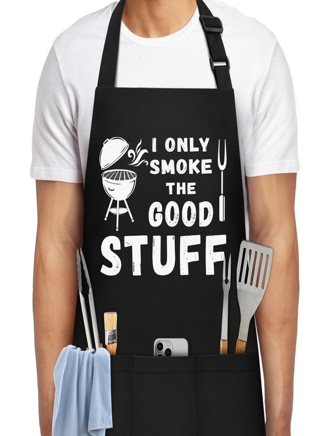NLUS Funny Aprons for Men, Men’s Funny Chef Cooking Grilling BBQ Apron with 3 Pockets, Gifts for Christmas Father's Day Birthday - Image 1