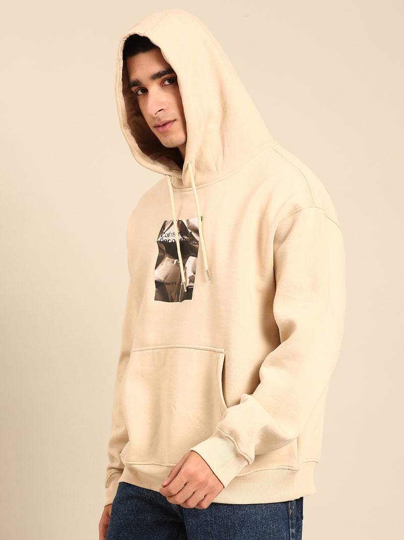 جوفن سويت شيرت بغطاء رأس مطبوع بأكمام كاملة للرجال - Image 3