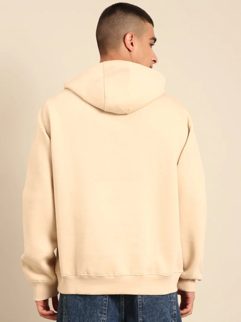 جوفن سويت شيرت بغطاء رأس مطبوع بأكمام كاملة للرجال