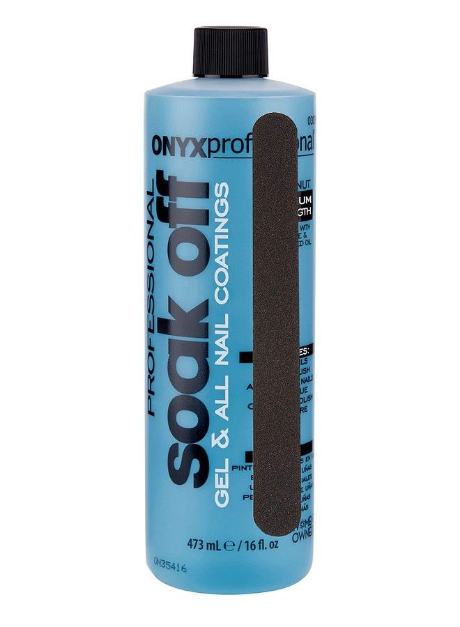 Onyx Professional Coconut Scented Nail Polish Remover With File 16 Fl Oz  - Image 1