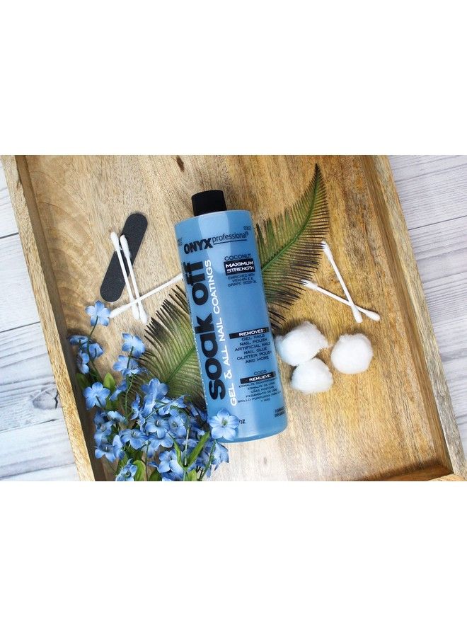 Onyx Professional Coconut Scented Nail Polish Remover With File 16 Fl Oz  - Image 5