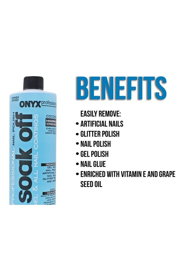 Onyx Professional Coconut Scented Nail Polish Remover With File 16 Fl Oz  - Image 3