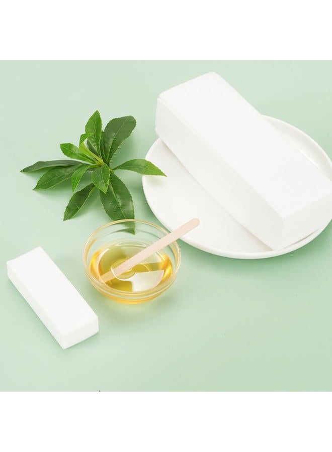 EWVVSS 600-Count Non Woven Wax Strips, 2 Size Body and Facial Epilating Wax Strips Paper for Hair Removal, Beauty Waxing Strips for Leg Face Chest Back and Bikini - Image 2