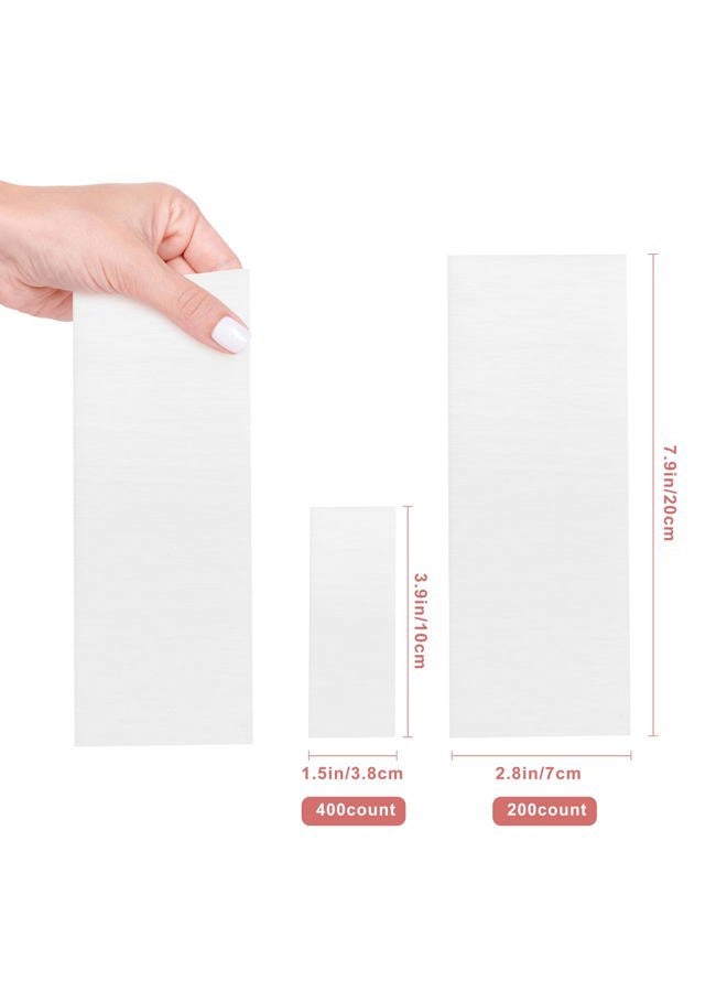 EWVVSS 600-Count Non Woven Wax Strips, 2 Size Body and Facial Epilating Wax Strips Paper for Hair Removal, Beauty Waxing Strips for Leg Face Chest Back and Bikini - Image 3