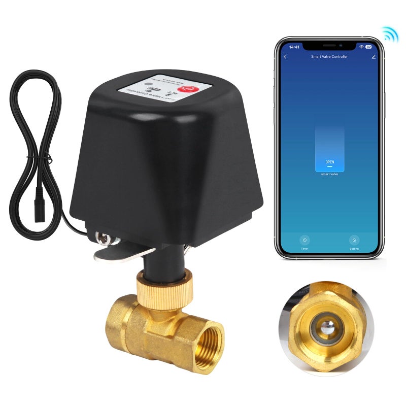 Owfeel WiFi Smart Valve, WiFi Control Water Valve Compatible with Alexa, Google and Application Program iOS/Android - Image 1