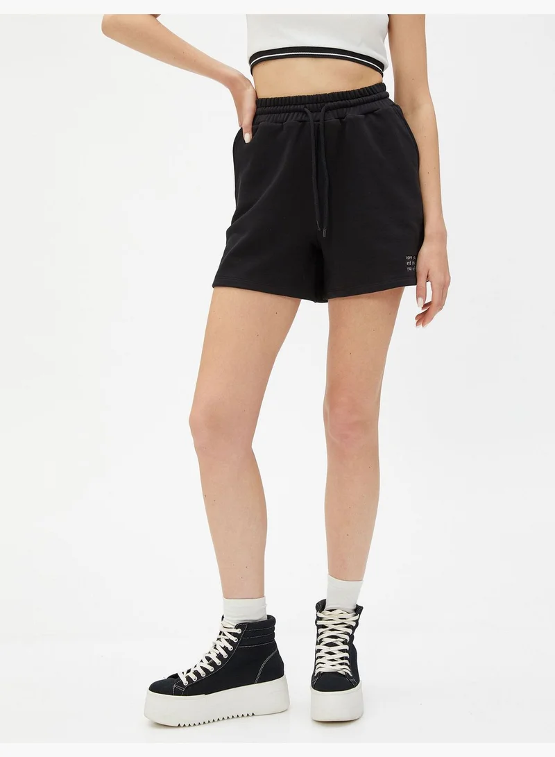 KOTON Pocket Detail Drawstring Mini Shorts