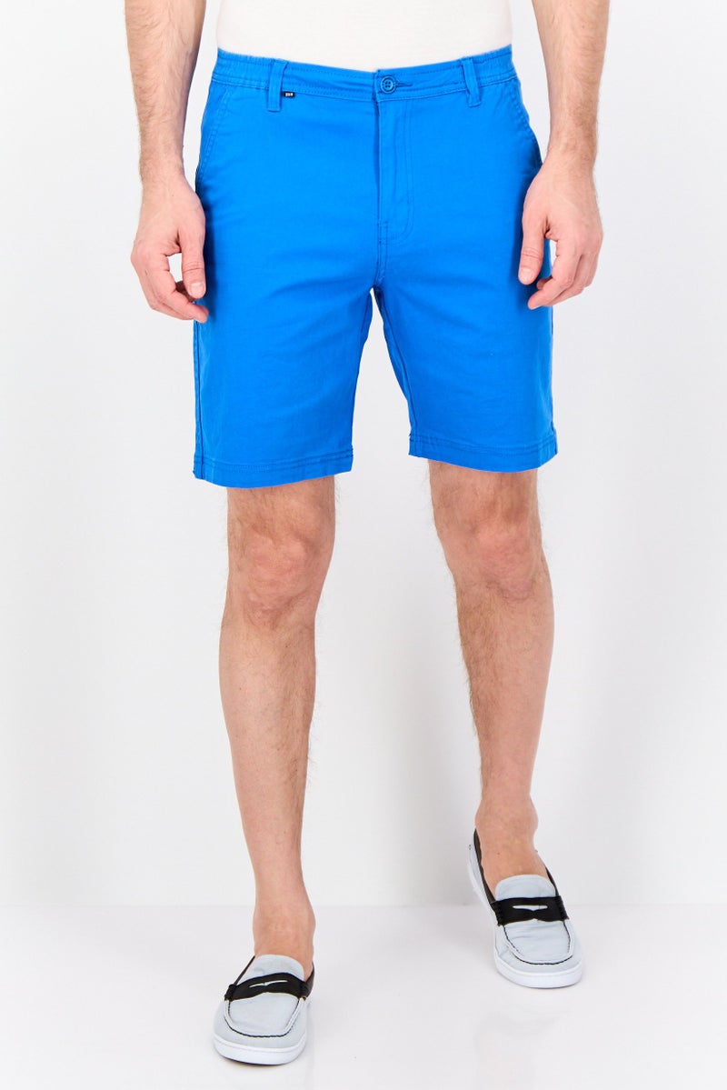 Bewley & Ritch Men Solid Basic Shorts, Bright Blue - Image 1