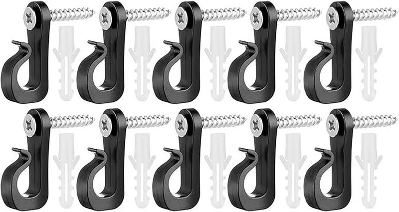 10 قطعة خطاف متعدد الاستخدامات للخارج قابلة لإعادة الاستخدام خطاف S لتعليق أضواء الكريسماس والديكورات - Image 1