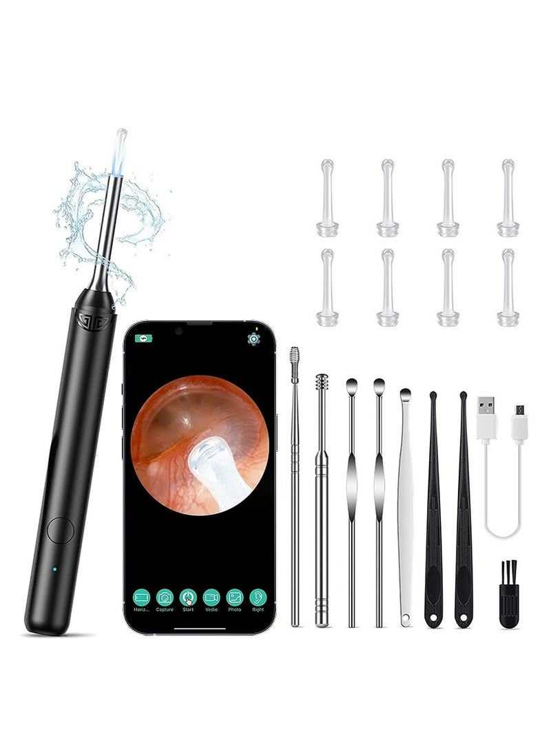 Joyelink Ear Cleaner Ear Wax Remover with Camera 1080P HD Earwax Removal Otoscope Tool Clean & Pick Wax Kit Wireless Compatibility with iPhone, iPad & Android Smart Phones – For Adults & Kids – Black (P20)  - Image 1