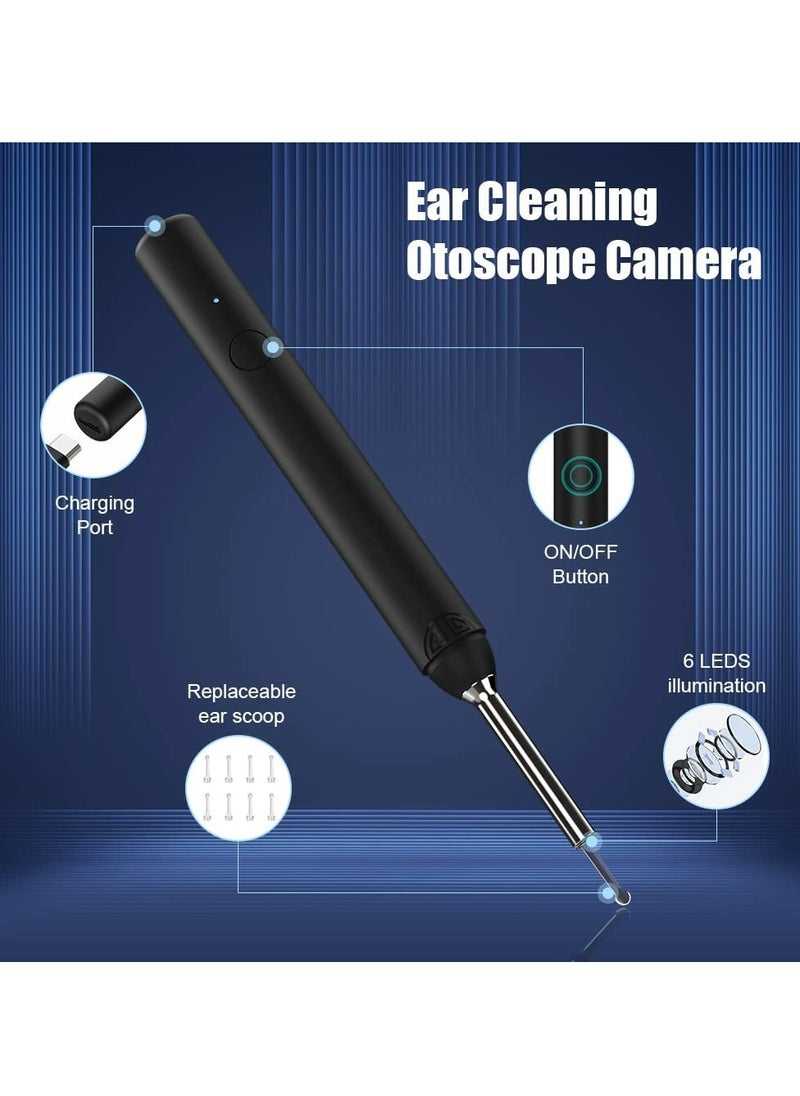 Joyelink Ear Cleaner Ear Wax Remover with Camera 1080P HD Earwax Removal Otoscope Tool Clean & Pick Wax Kit Wireless Compatibility with iPhone, iPad & Android Smart Phones – For Adults & Kids – Black (P20)  - Image 2