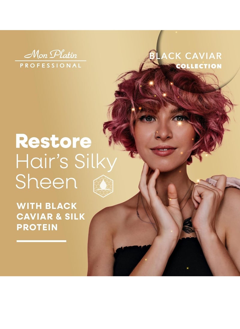 Mon Platin Professional Mon Platin Professional Hair Mask, 500ML - Deep Conditioning for Dry, Colored, Damaged Hair with Black Caviar & Natural Silk Protein, SLS/Salt Free  - Image 2