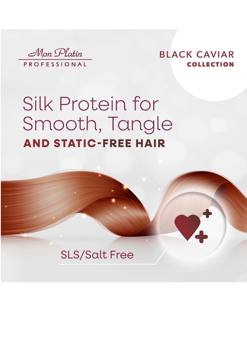 Mon Platin Professional Mon Platin Professional Hair Mask, 500ML - Deep Conditioning for Dry, Colored, Damaged Hair with Black Caviar & Natural Silk Protein, SLS/Salt Free  - Image 3
