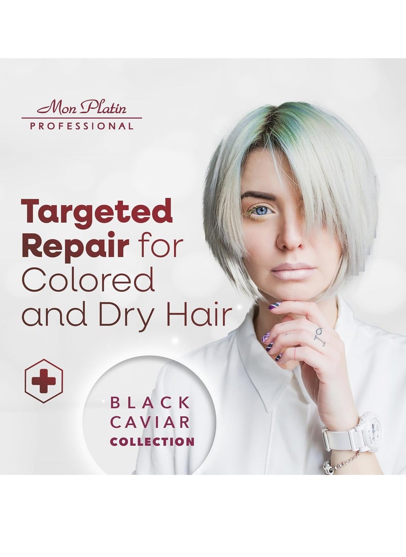 Mon Platin Professional Mon Platin Professional Hair Mask, 500ML - Deep Conditioning for Dry, Colored, Damaged Hair with Black Caviar & Natural Silk Protein, SLS/Salt Free  - Image 4