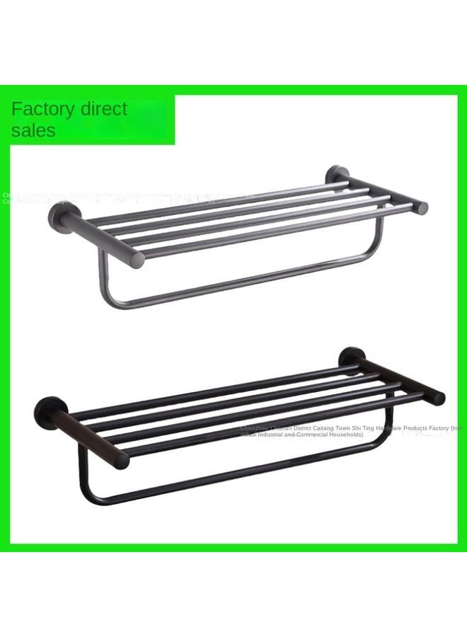 الأزرق جي دبليو مشروع 304 فولاذ مقاوم للصدأ سماكة مناشف الحمام الخالية من الثقب رفوف الحمام - Image 2