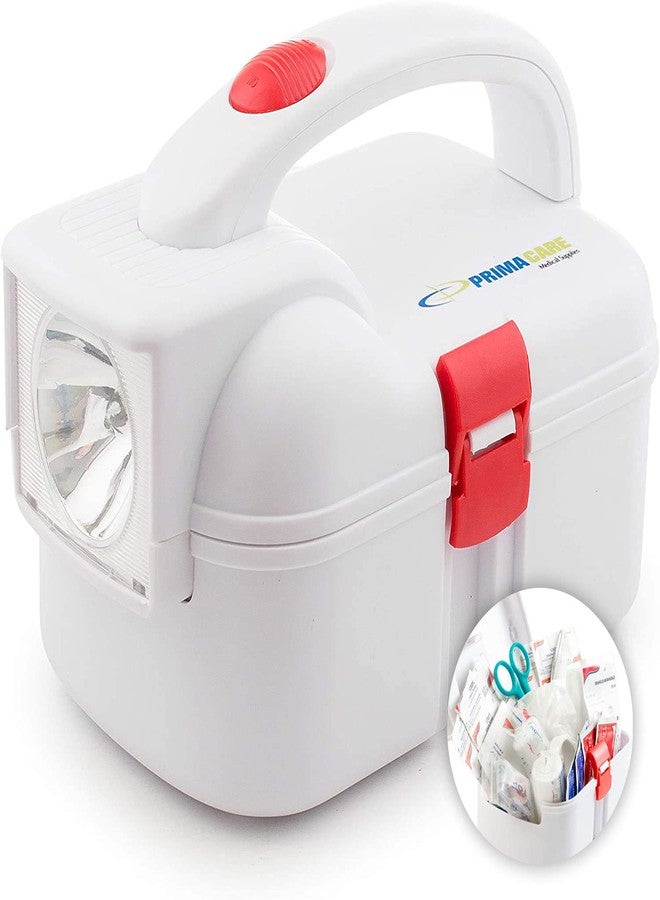PRIMACARE طقم الطوارئ برايم كير KB-9005 مع مصباح يدوي للإسعافات الأولية للاستعداد للطوارئ للكوارث، البقاء، السفر، التخييم، المشي، المنزل والمكتب، 42 قطعة أبيض - Image 1