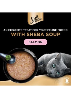 Sheba Cat Soup With Salmon Pack Of 4X40G  - Image 2