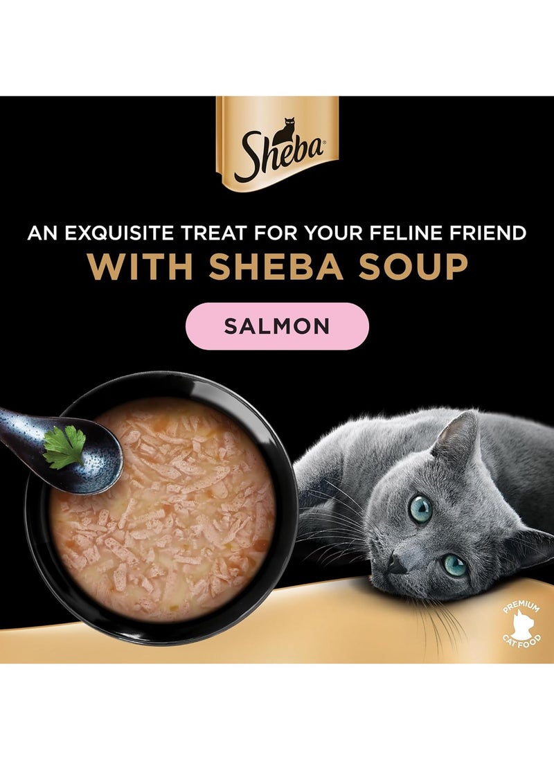 Sheba - Cat Soup With Salmon Pack Of 4X40G - Image 1