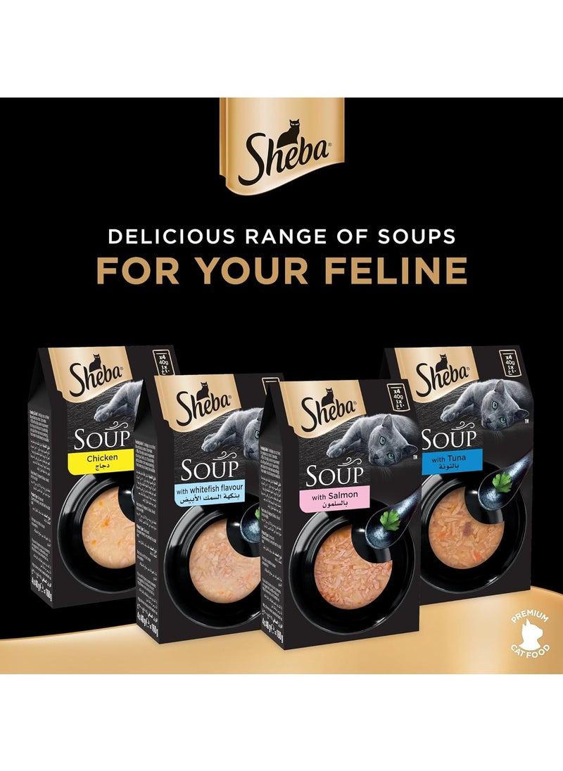 Sheba - Cat Soup With Salmon Pack Of 4X40G - Image 1