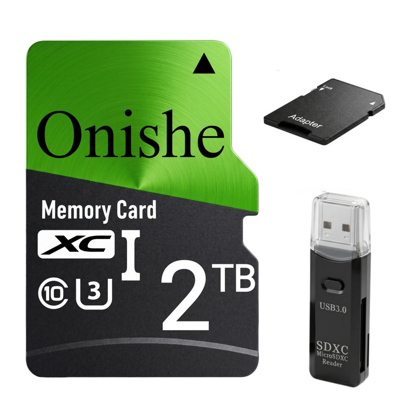 Onishe 2TB TF Card Class 10 Flash Memory Card U3 4K Expansion Micro SD Card High Speed for Camera/Gopro/Phone/Car Dashcam/Monitor/Drone/Computer/Tablet/PC - Image 1